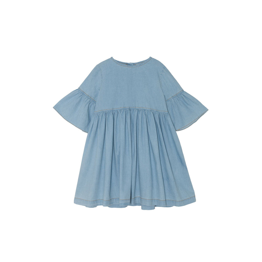 Yellow Pelota dresses Yellow Pelota Stone Washed Denim Flow Dress