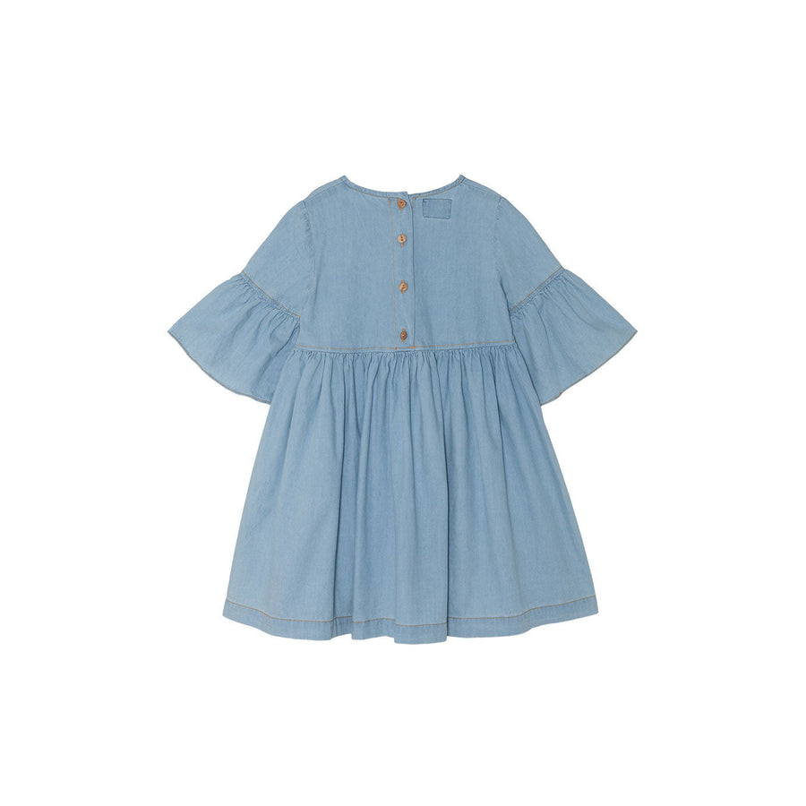 Yellow Pelota dresses Yellow Pelota Stone Washed Denim Flow Dress