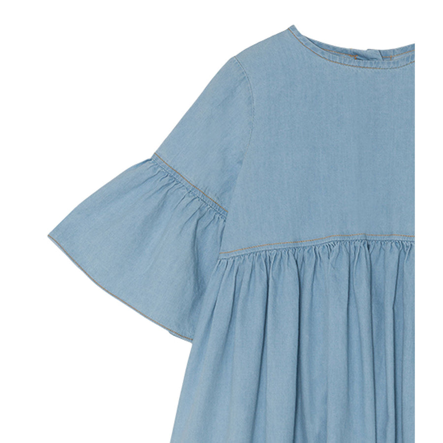 Yellow Pelota dresses Yellow Pelota Stone Washed Denim Flow Dress