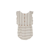 Yellow Pelota Rompers and Bodysuits Yellow Pelota Ecru Stripes Romper