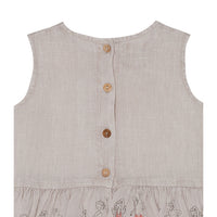 Yellow Pelota Rompers and Bodysuits Yellow Pelota Grey Sand Printed Playsuit