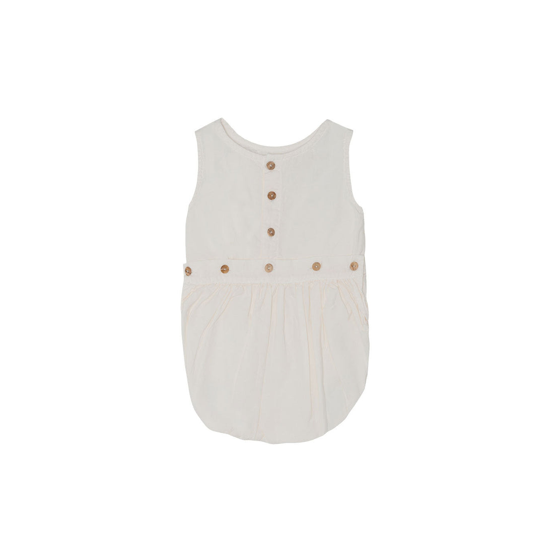 Yellow Pelota Rompers and Bodysuits Yellow Pelota Natural Flour Bow Romper