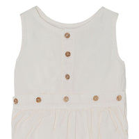 Yellow Pelota Rompers and Bodysuits Yellow Pelota Natural Flour Bow Romper