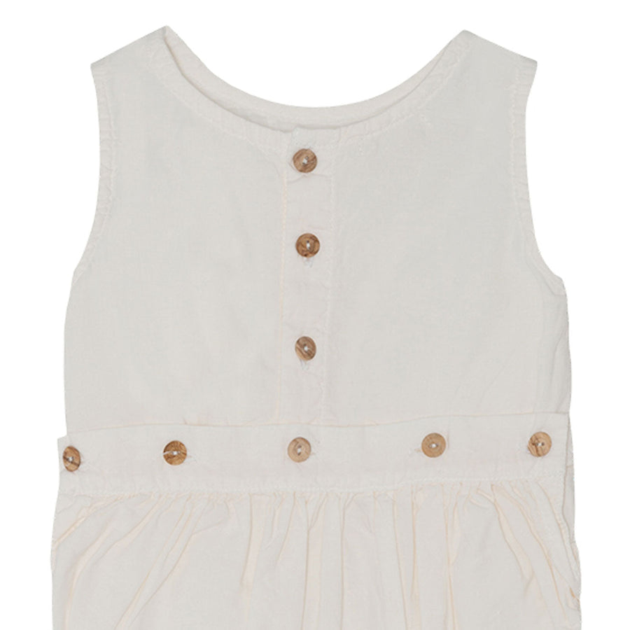 Yellow Pelota Rompers and Bodysuits Yellow Pelota Natural Flour Bow Romper