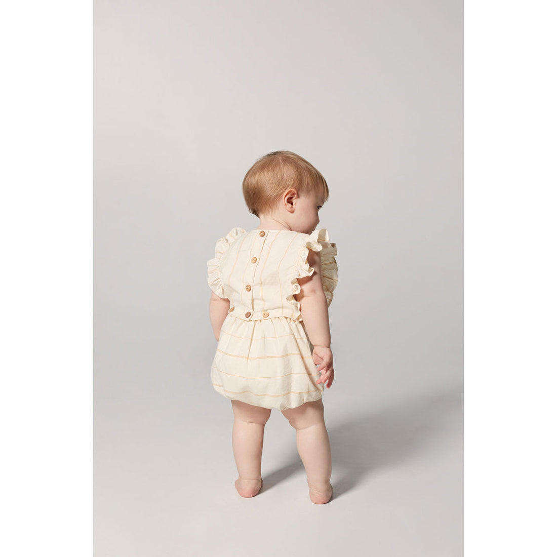 Yellow Pelota rompers Yellow Pelota Norma Yellow Stripe Romper