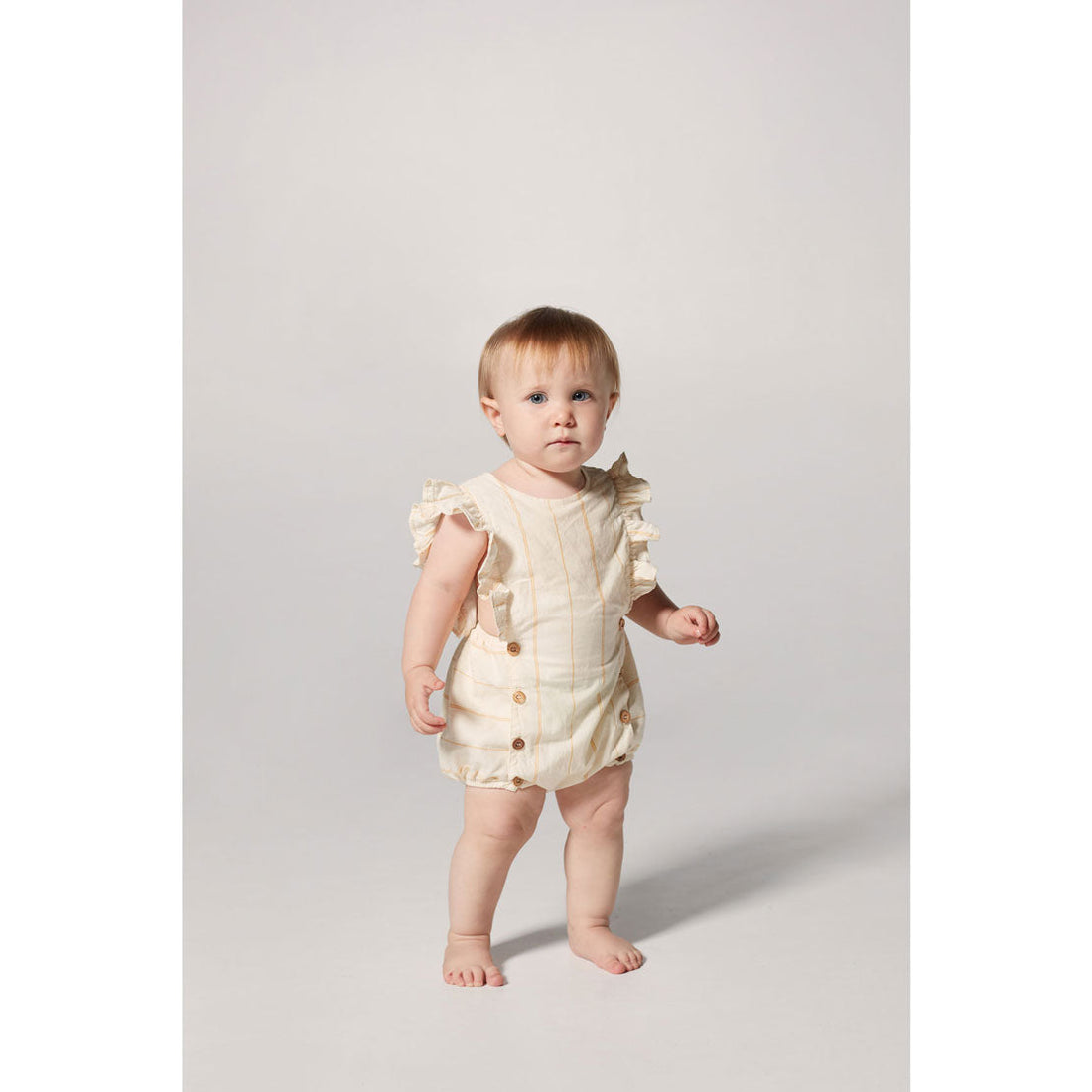 Yellow Pelota rompers Yellow Pelota Norma Yellow Stripe Romper