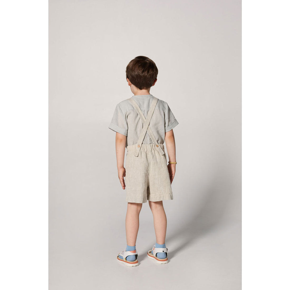 Yellow Pelota Shorts Yellow Pelota Natural Linen Lionel Playsuit