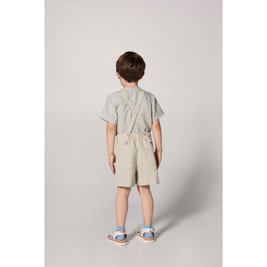 Yellow Pelota Shorts Yellow Pelota Natural Linen Lionel Playsuit
