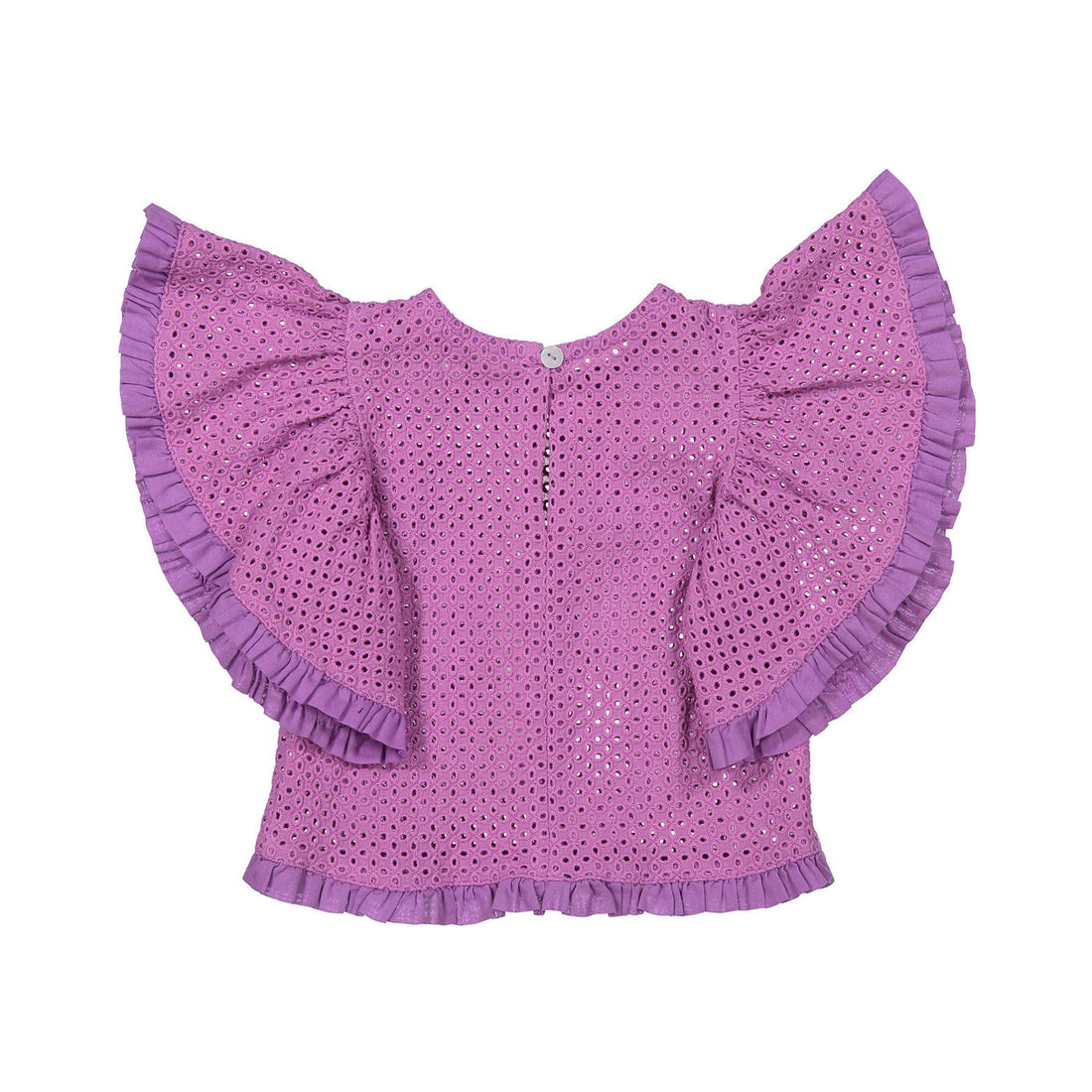 You and Me blouses You and Me Mauve Eyelet Flutter Blouse