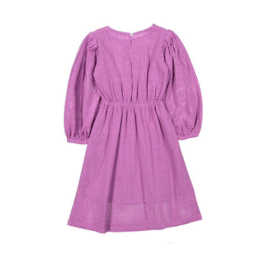 You and Me dresses You and Me Mauve Eyelet Puff Sleeve Dress