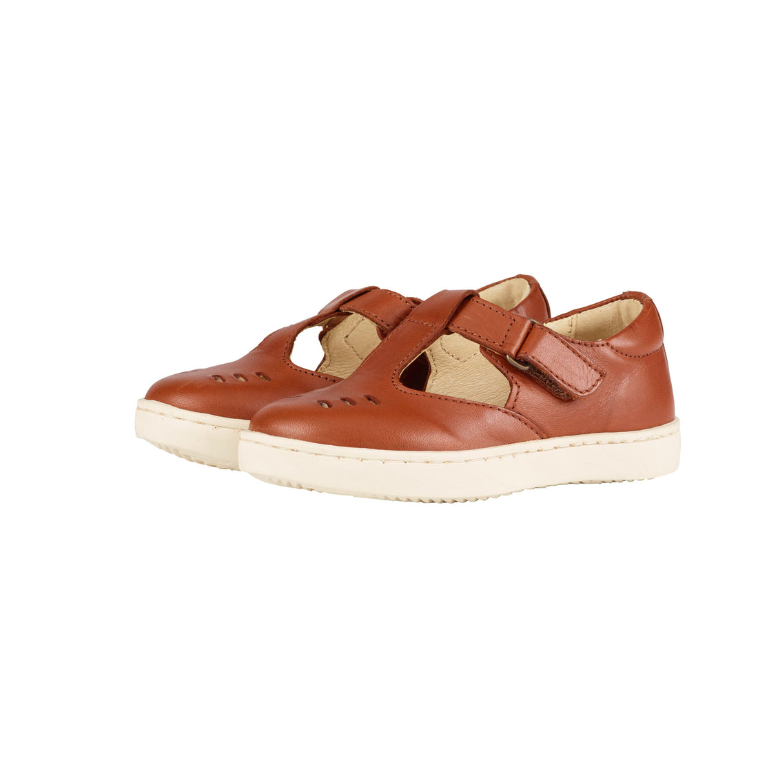 Young Soles shoes Young Soles Chesnut Brown Rudy t-Bar Shoes