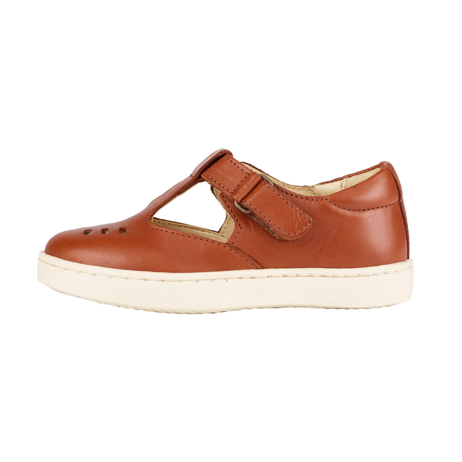 Young Soles shoes Young Soles Chesnut Brown Rudy t-Bar Shoes