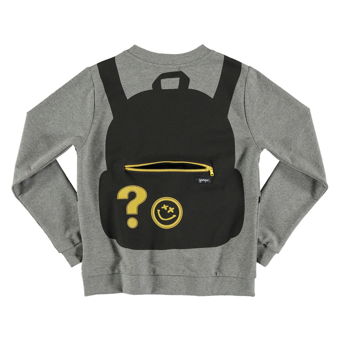 Yporque sweatshirts Yporque Melange Backpack Zipper Sweatshirt