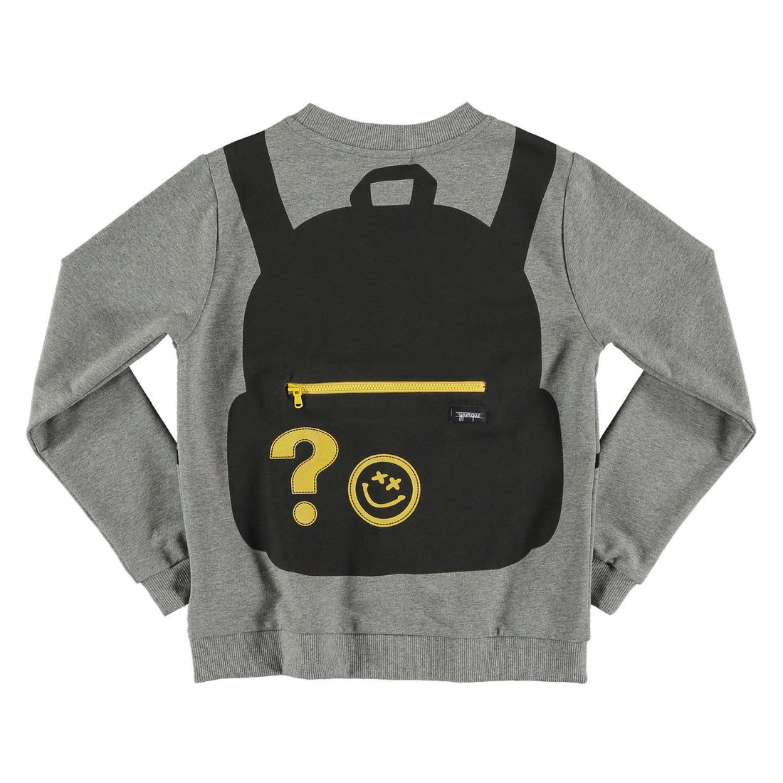 Yporque sweatshirts Yporque Melange Backpack Zipper Sweatshirt