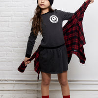 Yporque Vigor + Black Slogan Short Dress