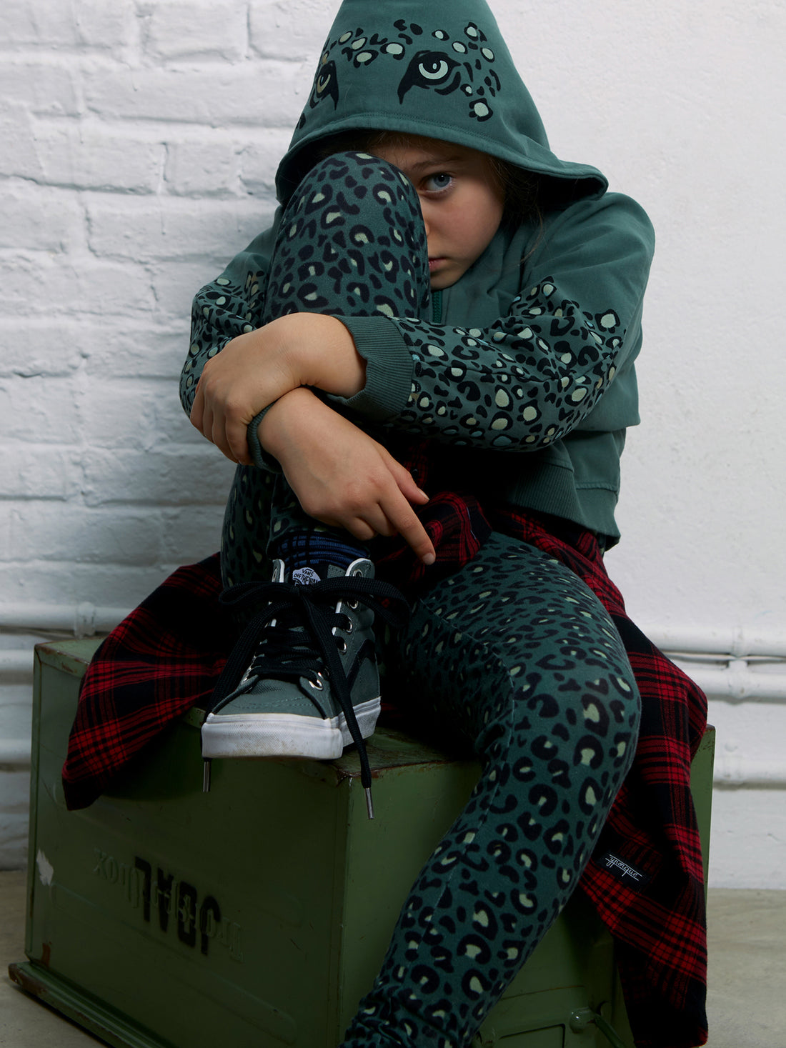 Yporque Green Short Zip Hoodie