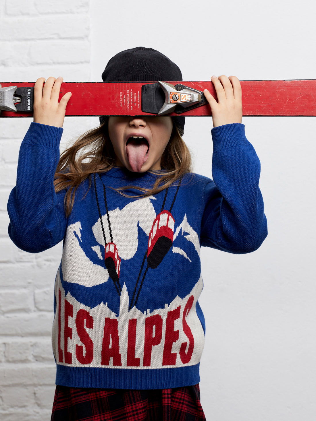 Yporque Electric Blue Les Alpes Tricot Sweater