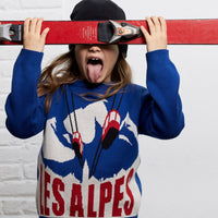 Yporque Electric Blue Les Alpes Tricot Sweater