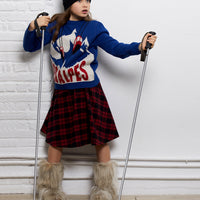 Yporque Electric Blue Les Alpes Tricot Sweater