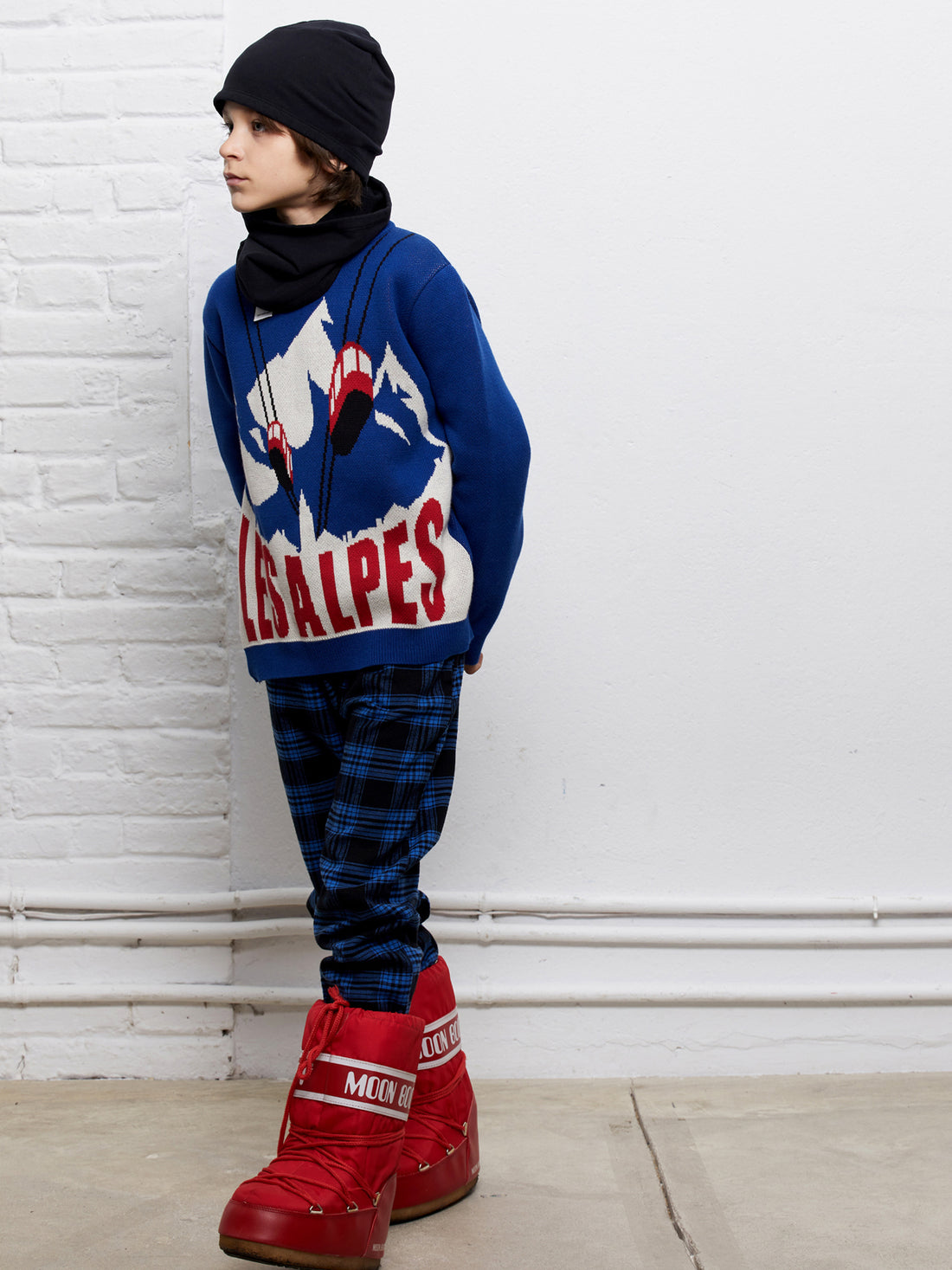 Yporque Electric Blue Les Alpes Tricot Sweater