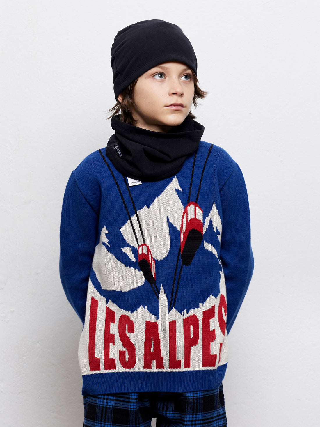Yporque Electric Blue Les Alpes Tricot Sweater