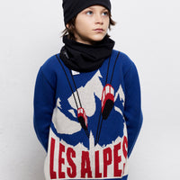 Yporque Electric Blue Les Alpes Tricot Sweater
