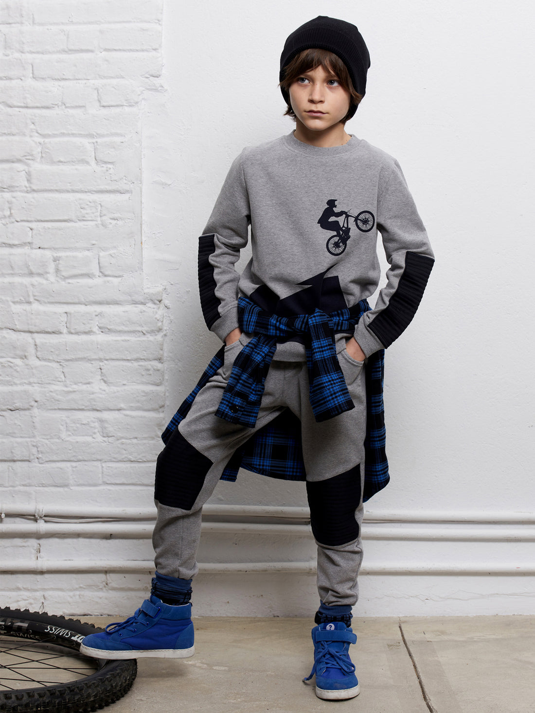 Yporque Melange + Black Patch Sweatshirt