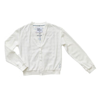 Hey kid Embroidered Plaid Terry Cardigan
