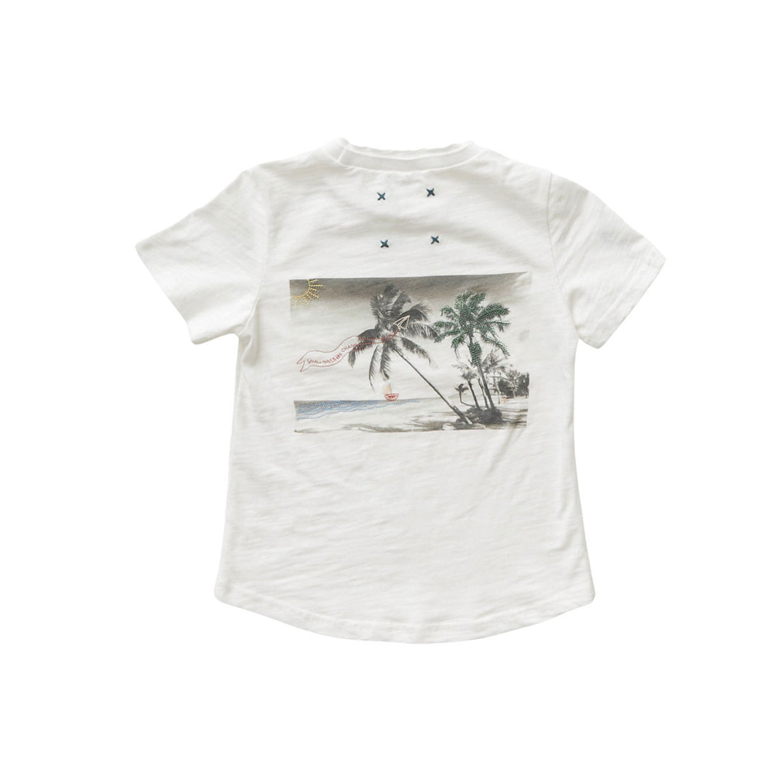 Hey kid Embroidered Beach T-Shirt