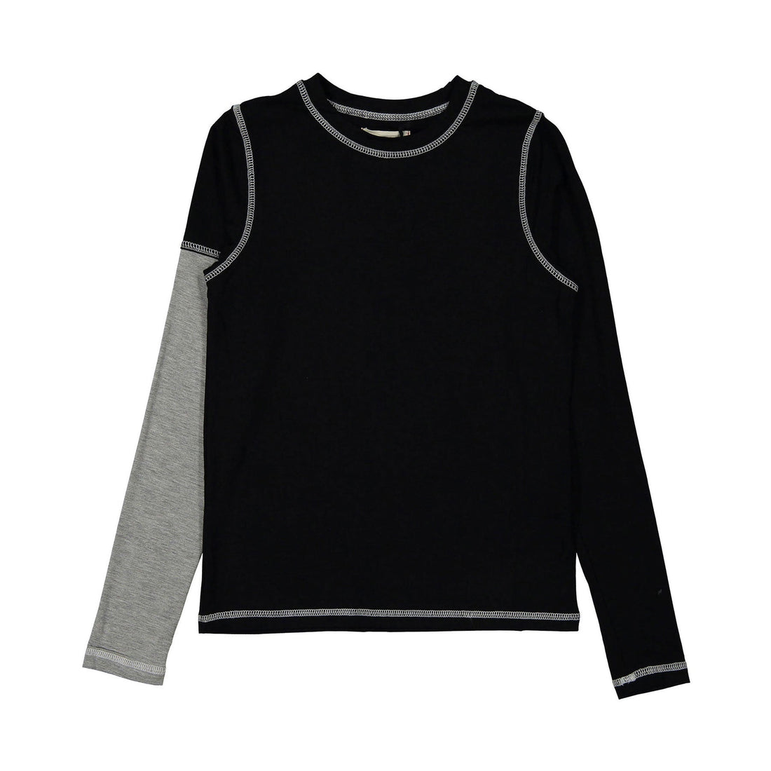 zero + us skirts zero + us Black/Grey Seamed Tee