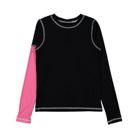 zero + us skirts zero + us Black/Pink Seamed Tee