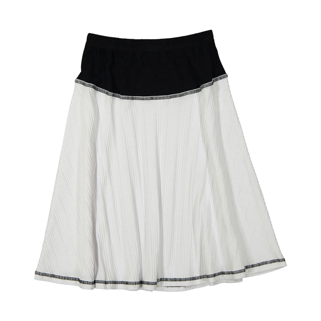 zero + us skirts zero + us Black/White Ribbed Seamed Dropwaist Skirt
