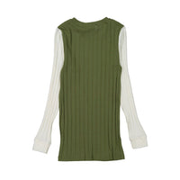 zero + us tees zero + us Green Ribbed Tee