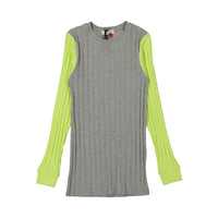 zero + us tees zero + us Grey Ribbed Tee
