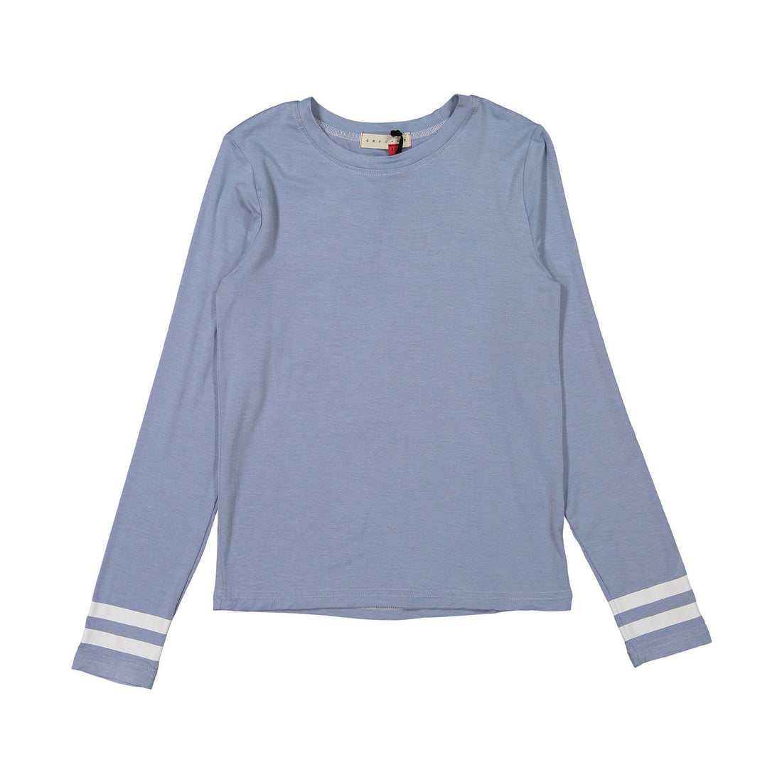 zero + us tees zero + us Light Blue Cuff Stripe Tee