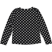 zero + us tops and tees zero + us Black Dot Heart Logo Tee