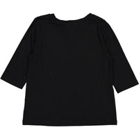 zero + us tops and tees zero + us Black Heart Logo Tee