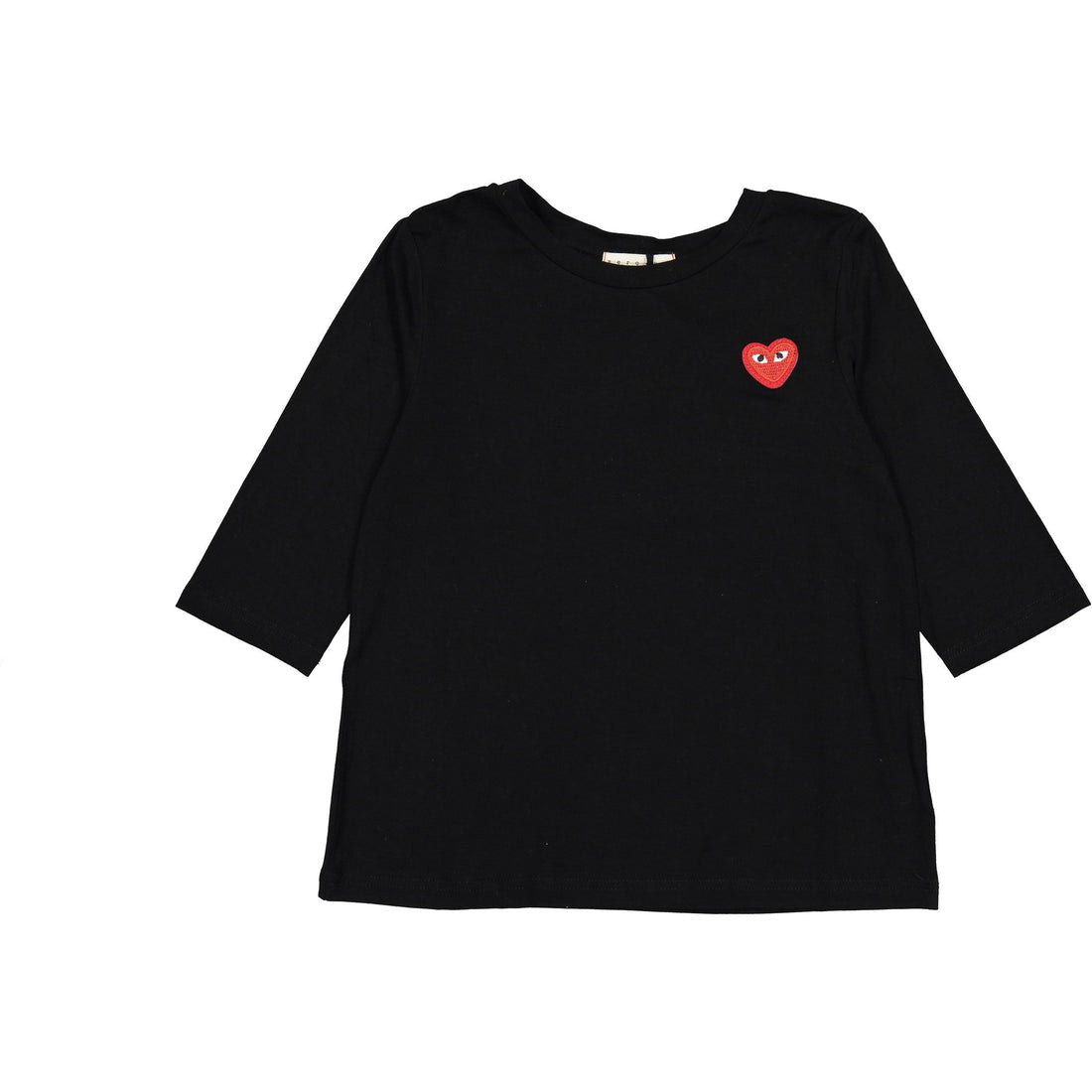zero + us tops and tees zero + us Black Heart Logo Tee