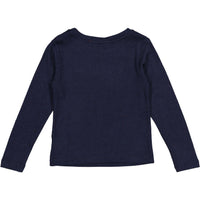 zero + us tops and tees zero + us Navy Heart Logo Tee