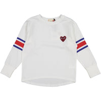 zero + us tops and tees zero + us White Sleeve Stripe Tee